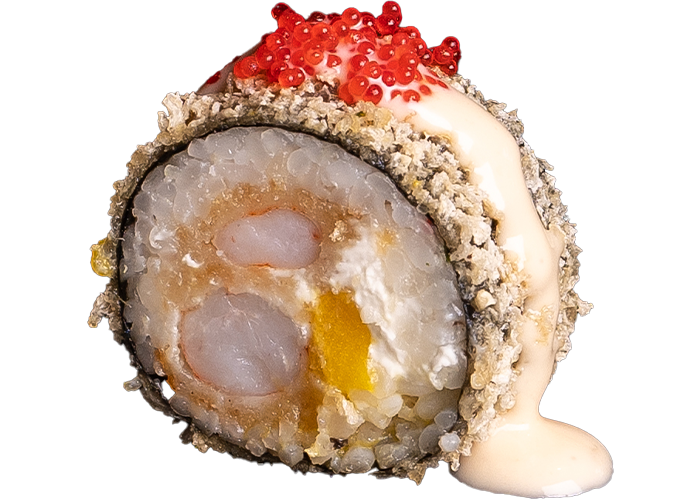 Гарячий рол з креветкою та манго заказать суши Київ Budusushi Гарячий рол з креветкою та манго заказать суши