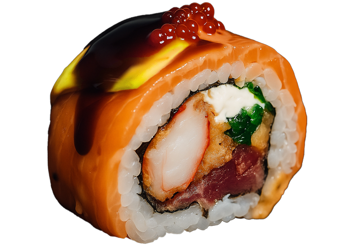 Авторский ролл Club Roll заказать суши Киев Budusushi Авторский ролл Club Roll заказать суши